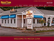 Tablet Screenshot of mezzalunarestaurant.com